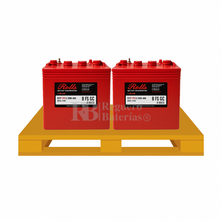 2 Bateras ROLLS 8 FS GC | 8 Voltios 155 Amperios C20